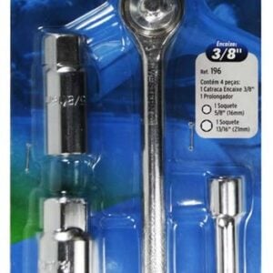 CATRACA 3/8 SOQUETES 4PÇS (3 PÇS) – WESTERN [196W]