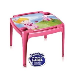 MESA INFANTIL ROSA LABEL (3 PÇs) – ARQPLAST [25238]