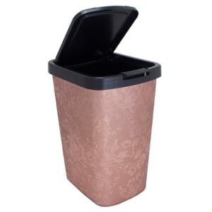 LIXEIRA DE PLÁSTICO 9L C/ CLICK LABEL ROSE (6 PÇs) – ARQPLAST [25499CS]