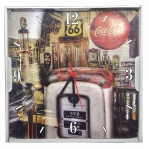 RELÓGIO QUAD. COCA-COLA RETRÔ (3 PÇs) – ECOMIX [0079]