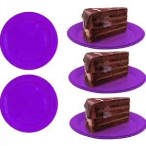 PRATO DESCARTÁVEL ROXO P/BOLO CX100-TRIK TRIK