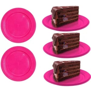 PRATO DESCARTÁVEL PINK P/BOLO CX100-TRIK TRIK