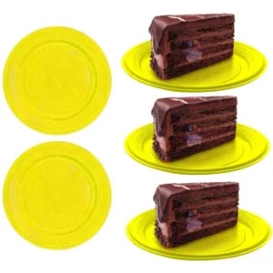 PRATO DESCARTÁVEL AMARELO P/BOLO CX100-TRIK TRIK
