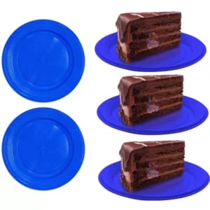 PRATO DESCARTÁVEL AZUL P/BOLO CX100-TRIK TRIK