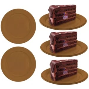 PRATO DESCARTÁVEL MARROM P/BOLO CX100-TRIK TRIK