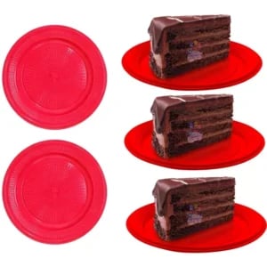PRATO DESCARTÁVEL VERMELHO P/BOLO CX100-TRIK TRIK