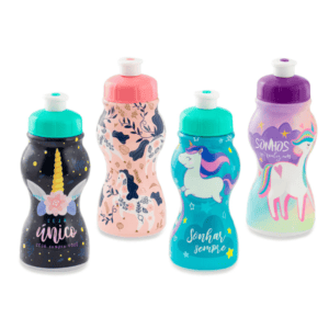 GARRAFA SLEEVE UNICÓRNIO 250ML (24PÇS)-PLASDURAN