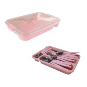 ORGANIZADOR TALHER C/TPA E TRAVA ROSA (6PÇS)-UNINJET