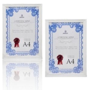 PORTA CERTIFICADO C/ VD MOLD.PLÁSTICO 20X30CM (12PÇS)-JAVICK