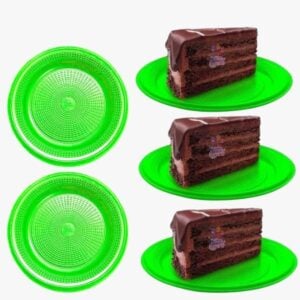 PRATO DESCARTÁVEL VERDE P/BOLO CX100-TRIK TRIK