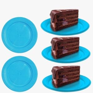 PRATO DESCARTÁVEL AZUL CLARO P/BOLO CX100-TRIK TRIK