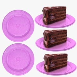 PRATO DESCARTÁVEL LILÁS P/BOLO CX100-TRIK TRIK