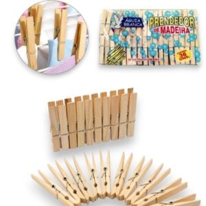 PRENDEDOR DE MADEIRA C/36 CX45-AGUIA BRANCA