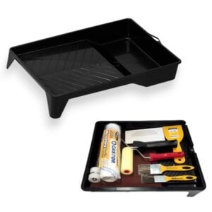 BANDEJA PLÁSTICA PRETA PINTURA (12PÇS)-PLASNEW