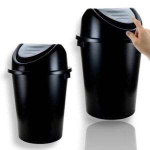 CESTO FECHADO C/TP BASCULANTE 100LTS (3PÇS)-PLASNEW