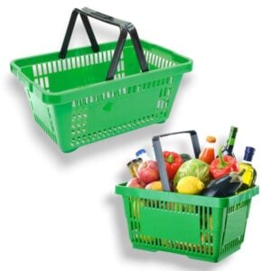 CESTA P/MERCADO VERDE C/ALÇA 21,4LTS (6PÇS)-PLASNEW