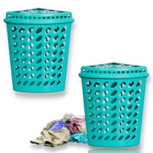 CESTO TELADO TRIANGULAR C/TP 43,7LTS VERDE (6PÇS)-PLASNEW