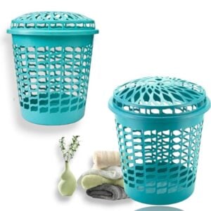 CESTO TELADO VERDE C/TP 30LTS (6PÇS)-PLASNEW