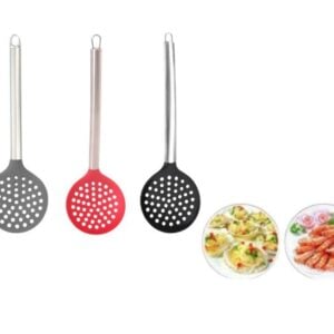 ESCUMADEIRA SILICONE C/CABO INOX 33CM (12PÇS)-TOP ÚTIL