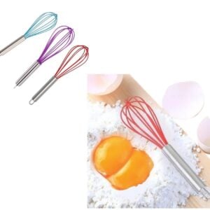 BATEDOR DE OVOS INOX SILICONE 25CM (24PÇS)-TOP ÚTIL