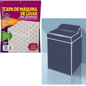 CAPA DE MAQ.LAVAR VINIL ESTAMPADA GG (6PÇS)-PLASTLEO