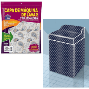 CAPA DE MAQ.LAVAR VINIL ESTAMPADA P (6PÇS)-PLASTLEO