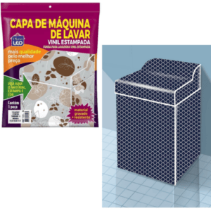 CAPA DE MAQ.LAVAR VINIL ESTAMPADA G (6PÇS)-PLASTLEO