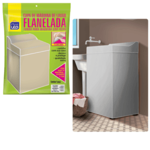 CAPA DE MAQ.FLANELADA LISA M (6PÇS)-PLASTLEO