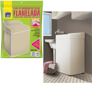 CAPA DE MAQ.FLANELADA LISA G (6PÇS)-PLASTLEO