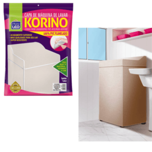 CAPA DE MAQ.FLANELADA LAVAR KORINO LISA GG (6PÇS)-PLASTLEO
