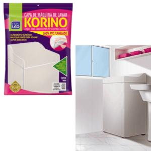 CAPA DE MAQ.FLANELADA LAVAR KORINO LISA M (6PÇS)-PLASTLEO