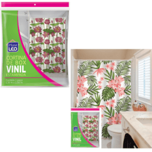 CORTINA BOX VINIL ESTAMPADA 1,35X2,00M (6PÇS)-PLASTLEO