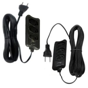 EXTENSÃO MULTIUSO CABO PL 2P 10MTS PRETA (6PÇS)-COMPOLUX