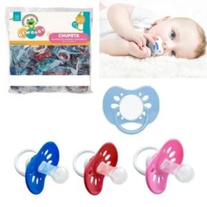 CHUPETA BORBOLETA DECORADA SILICONE C/25PÇS (2PCT)-NEW BABY