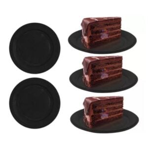 PRATO DESCARTÁVEL PRETO P/BOLO CX100-TRIK TRIK