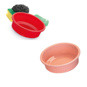 BACIA CANELADA 1,5LTS COLORIDA (24PÇS)-RAINHA PLÁSTICOS