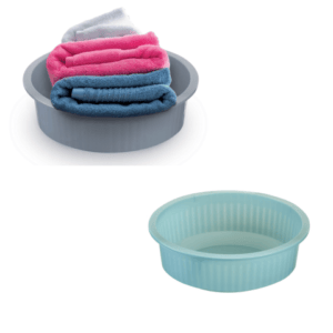 BACIA CANELADA 3,3LTS COLORIDA (24PÇS)-RAINHA PLÁSTICOS