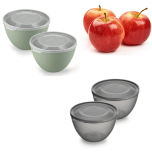 CJ. BOWL C/TAMPA HERMÉTICA 800ML 2PÇS COLORIDA (12CJS)-PLÁSTICOS RAINHA