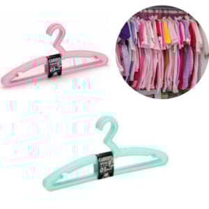 CABIDE INFANTIL C/3PÇS COLORIDA (24CJS)-PLÁSTICOS RAINHA