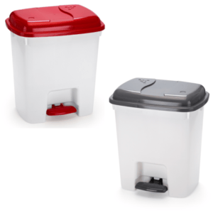 LIXEIRA RETANGULAR C/PEDAL 14LTS (6PÇS)-PLÁSTICOS RAINHA