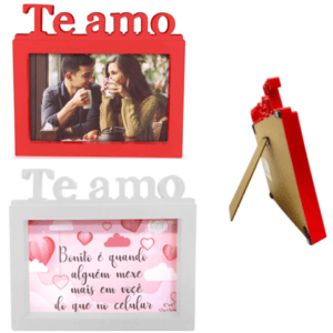 PORTA RETRATO PLÁSTICO TE AMO 10X15 (12PÇS)-WELLMIX