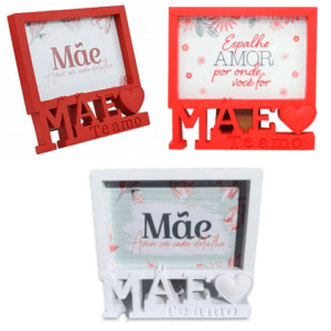 PORTA RETRATO PLÁSTICO MÃE AMOR EM CADA DETALHE 10X15 (12PÇS)-WELLMIX
