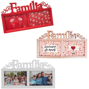 PORTA RETRATO PLÁSTICO 10X15 FAMÍLIA METALIZADO (12PÇS)-WELLMIX
