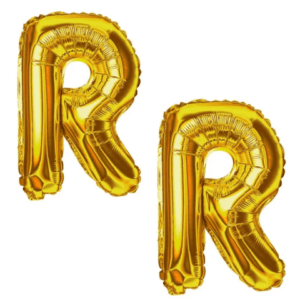 BALÃO LETRA R DOURADO (12PÇS)-CABEKLA