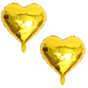 BALÃO CORAÇÃO DOURADO (12PÇS)-CABEKLA