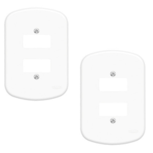 ESPELHO P/2 INTERRUPTORES SEPARADOS HORIZONTAL (24PÇS)-CABEKLA