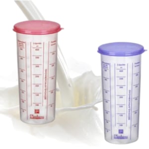 COPO GRADUADO C/TAMPA 450ML (24PÇS)-PLASDURAN