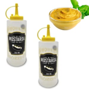 BISNAGA DECORADA P/MOSTARDA 350ML (24PÇS)-PLASDURAN
