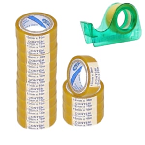 FITA ADESIVA 12X10 TRANSPARENTE (120PÇS)-SUPERFITAS