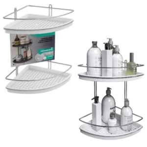 CANTONEIRA DUPLA C/FUNDO PLÁSTICO BRANCO (3PÇS)-STOLF